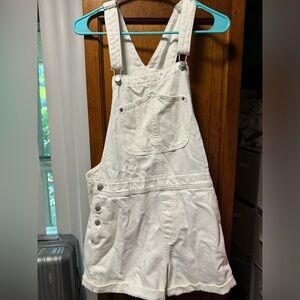 Old Navy White Short Overalls